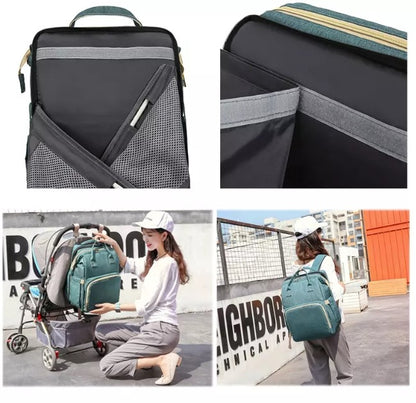 CunaMóvil: Morral Pañalera 3 en 1 con Cambiador USB